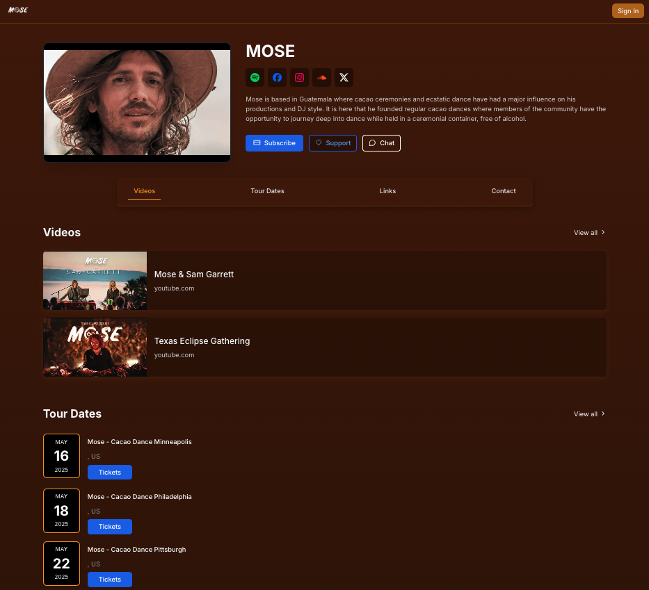 Mose Artist Profile