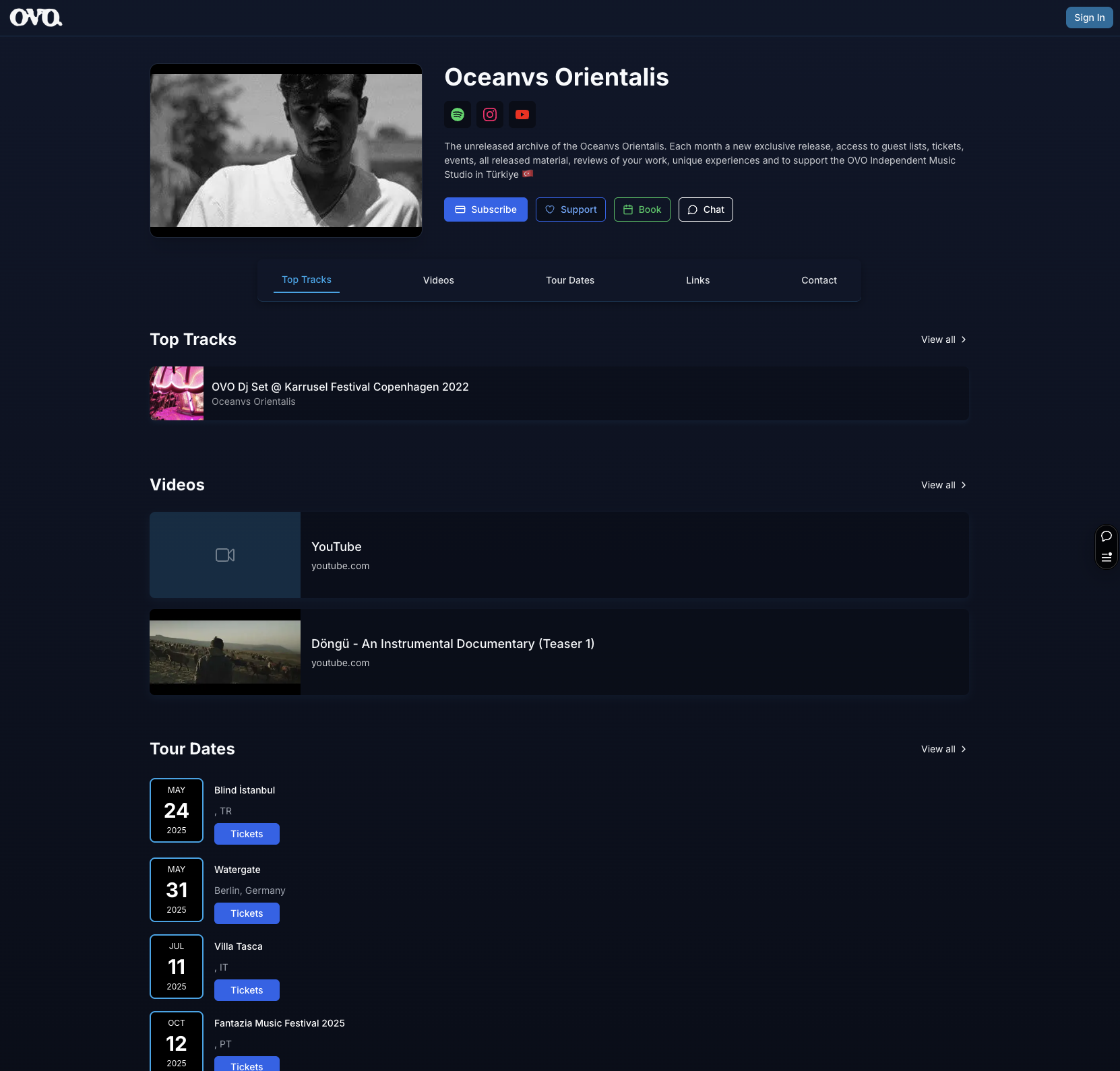Oceanvs Orientalis Artist Profile